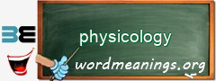 WordMeaning blackboard for physicology